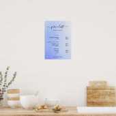 Modern Minimalist Salon Price List Sign for Beauty Poster (Küche)