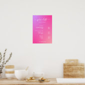 Modern Minimalist Salon Price List Sign for Beauty Poster (Küche)