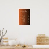 Modern Minimalist Salon Price List Sign for Beauty Poster (Küche)