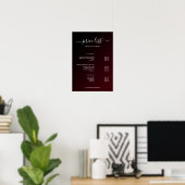 Modern Minimalist Salon Price List Sign for Beauty Poster (Heimbüro)