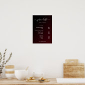 Modern Minimalist Salon Price List Sign for Beauty Poster (Küche)