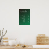 Modern Minimalist Salon Price List Sign for Beauty Poster (Küche)