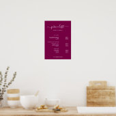 Modern Minimalist Salon Price List Sign for Beauty Poster (Küche)