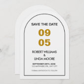 Modern Minimalist Save the Date Card Einladung (Vorne/Hinten)