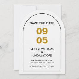 Modern Minimalist Save the Date Card Einladung