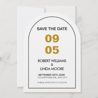 Modern Minimalist Save the Date Card Einladung