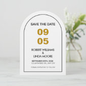 Modern Minimalist Save the Date Card Einladung (Stehend Vorderseite)