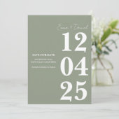 Modern Minimalist Save the Date  Einladung (Stehend Vorderseite)