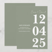 Modern Minimalist Save the Date  Einladung (Vorne/Hinten)
