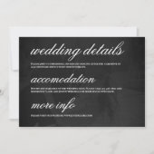 Modern Minimalist Save the Date Wedding Details Einladung (Vorderseite)