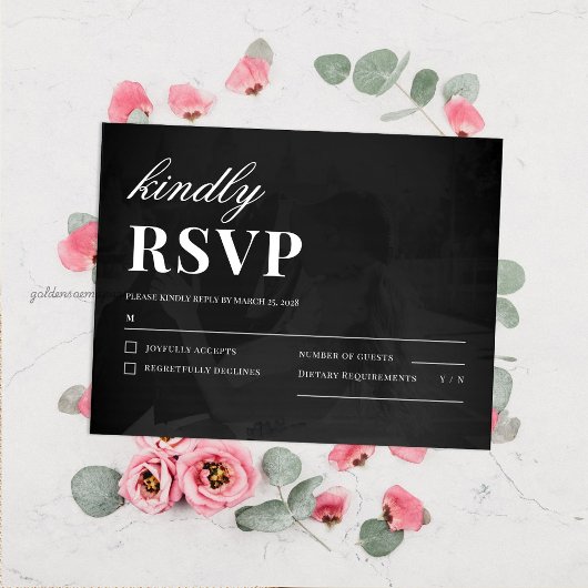Modern Minimalist Save the Date Wedding Details RSVP Karte