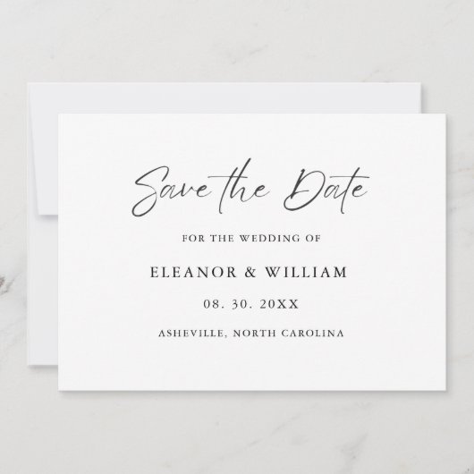 Modern Minimalist Save the Date Wedding Invitation (Vorderseite)