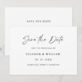 Modern Minimalist Save the Date Wedding Invitation (Vorne/Hinten)