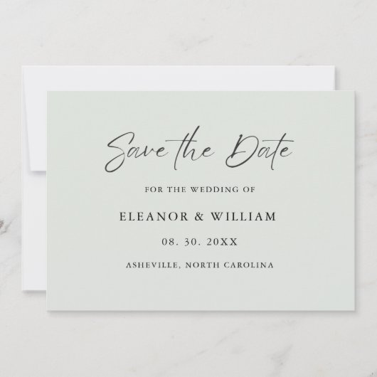 Modern Minimalist Save the Date Wedding Invitation (Vorderseite)