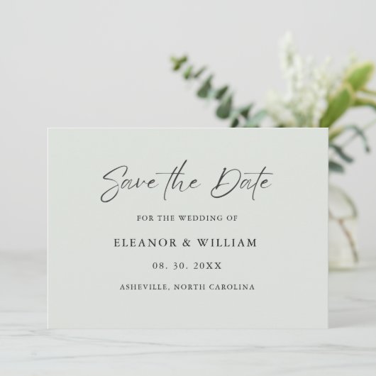 Modern Minimalist Save the Date Wedding Invitation (Stehend Vorderseite)