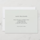 Modern Minimalist Save the Date Wedding Invitation (Rückseite)