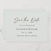 Modern Minimalist Save the Date Wedding Invitation (Vorne/Hinten)