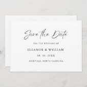 Modern Minimalist Save the Date Wedding Invitation (Vorne/Hinten)