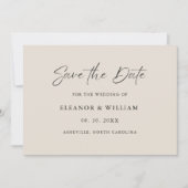 Modern Minimalist Save the Date Wedding Invitation (Vorderseite)