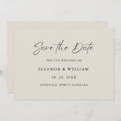 Modern Minimalist Save the Date Wedding Invitation (Vorne/Hinten)