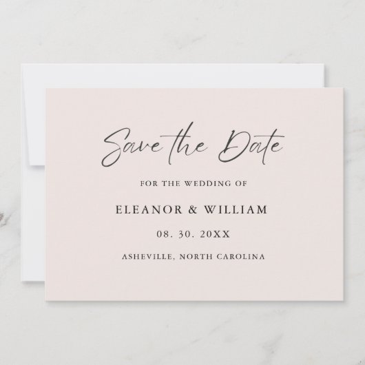 Modern Minimalist Save the Date Wedding Invitation (Vorderseite)