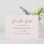 Modern Minimalist Save the Date Wedding Invitation (Stehend Vorderseite)