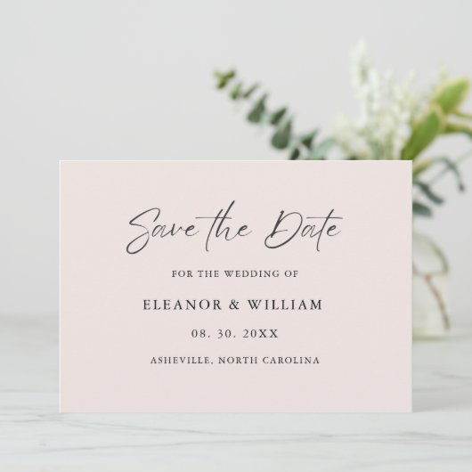 Modern Minimalist Save the Date Wedding Invitation (Stehend Vorderseite)