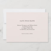 Modern Minimalist Save the Date Wedding Invitation (Rückseite)
