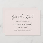 Modern Minimalist Save the Date Wedding Invitation (Vorne/Hinten)