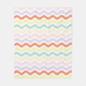 Modern Minimalist Scalloped Pastel Waves Linear Fleecedecke (Vorderseite)