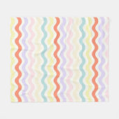 Modern Minimalist Scalloped Pastel Waves Linear Fleecedecke (Vorderseite (Horizontal))