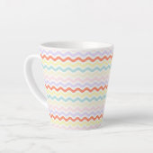 Modern Minimalist Scalloped Pastel Waves Linear Milchtasse (Linke Ecke)