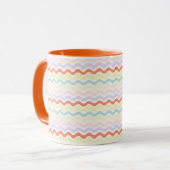Modern Minimalist Scalloped Pastel Waves Linear Tasse (Vorderseite Links)