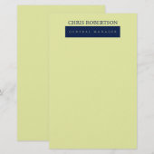 Modern minimalist schlicht briefpapier (Vorne/Hinten)