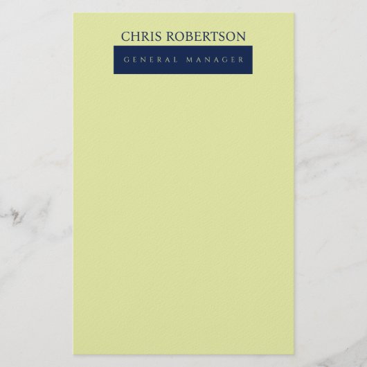 Modern minimalist schlicht briefpapier (Vorderseite)