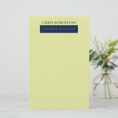 Modern minimalist schlicht briefpapier (Stehend Vorderseite)