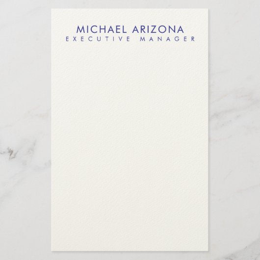Modern minimalist schlicht eigene Name Briefpapier (Vorderseite)