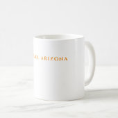 Modern minimalist schlicht eigene Name Kaffeetasse (VorderseiteRechts)