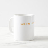 Modern minimalist schlicht eigene Name Kaffeetasse (Vorderseite Links)