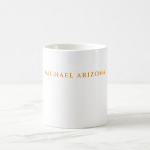 Modern minimalist schlicht eigene Name Kaffeetasse