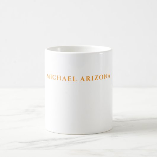 Modern minimalist schlicht eigene Name Kaffeetasse (Mittel)