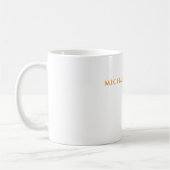 Modern minimalist schlicht eigene Name Kaffeetasse (Links)