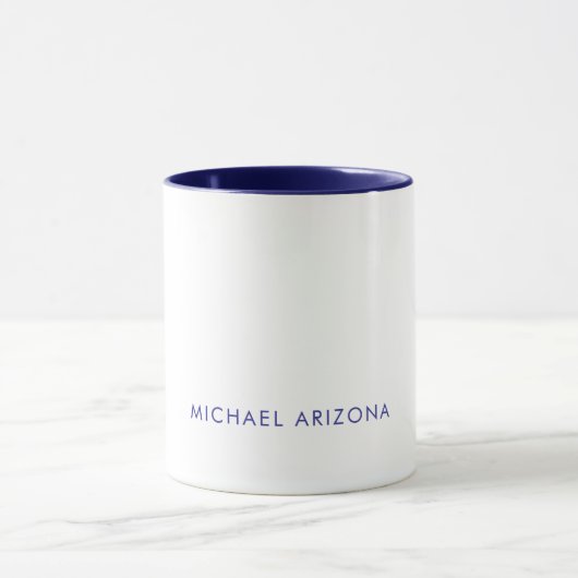 Modern minimalist schlicht eigene Name Tasse (Zentrum)