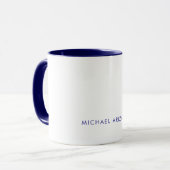 Modern minimalist schlicht eigene Name Tasse (Vorderseite Links)