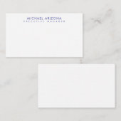 Modern minimalist schlicht eigener Name Begleitkarte (Vorne/Hinten)