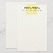 Modern minimalist schlicht einfach briefpapier (Vorne/Hinten)