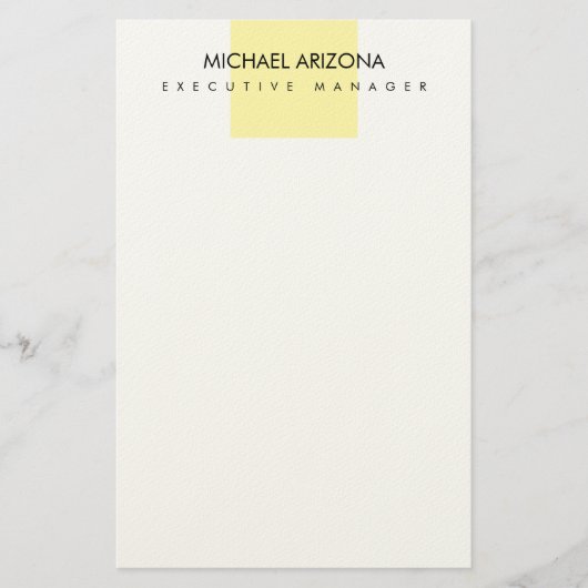 Modern minimalist schlicht einfach briefpapier (Vorderseite)