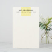 Modern minimalist schlicht einfach briefpapier (Stehend Vorderseite)