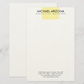 Modern minimalist schlicht einfach briefpapier (Vorne/Hinten)