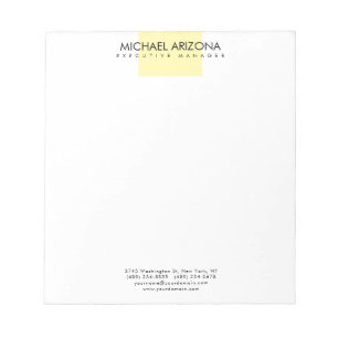 Modern minimalist schlicht einfach notizblock
